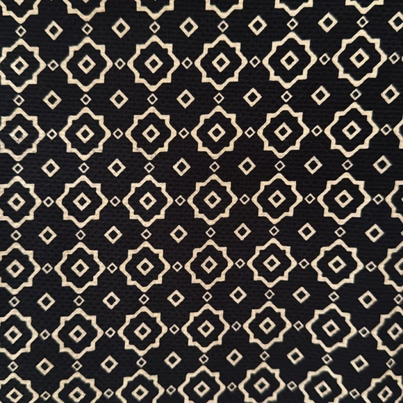 EUC Brooks Brothers Navy Blue & White Geometric Print A-Line Flare Dress - 0P - Picture 7 of 8